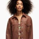 Wilfred  Free Gaze Vegan Leather Jacket Epicurean Brown Size Large Aritzia NEW Photo 0