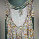 MINKPINK  Versailles Puff Sleeves Square Neck Floral Pink  Mini Dress Size XL Photo 3