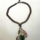 Kenneth Cole  green abalone charm necklace Photo 3