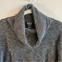 Clara Sunwoo Top Grey & Black Striped Boxy Ribbed Turtleneck Sz L GUC Size L Photo 1