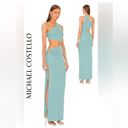 Michael Costello  X revolve decked maxi dress in teal Photo 1