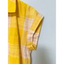 Style & Co  Womens  Short Sleeve Plaid Camp Shirt Daisy Daze Yellow Size PS Photo 3