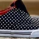 Supra polka dot black & white tennis shoes in size 8 Photo 0