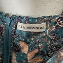 Ulla Johnson  Kemala Floral Poplin Midi Dress Malachite Prairie Size 6 Blue Green Photo 5