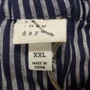 A New Day  Womens Long Sleeve Off the Shoulder Top Navy Stripe Size XXL Photo 1