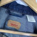 Levi's  Dark Wash Blue 100% Cotton Denim Jean Trucker Jacket Women's Size Small S Photo 4