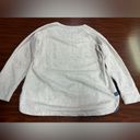 Orvis  Womens Size Large Cream Crew Pullover Sweatshirt With Fabric Patches Photo 5