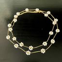 Anthropologie 18K Daisy Flower Prairie Girl Pearl Necklace Matching Bracelet SOLD Photo 3