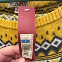 Merona  Yellow and Gray Fair Isle Yoke Sweater women’s size Large NWT Photo 3