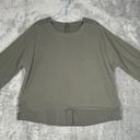 Lululemon Shirt Womens Medium Sage Green Live to Layer Casual Running Athleisure Photo 1