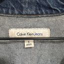 Calvin Klein  Jeans Distressed Denim Jacket Size Small Oversized Fit Photo 3