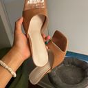 SheIn Tan Brown Mule Sandals Heels Photo 0