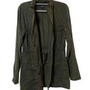 Dear John  Women Dark Green Hidden Hood Cinched Pockets Utility Jacket‎ Size S Photo 1