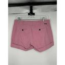 Dear John  Striped Cuffed Shorts Red White Pink Chino Waist Size 29 Preppy Photo 1