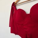 Windsor Red Corset Crop top Photo 4