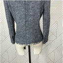 Philosophy  di Alberta Ferretti Gray Wool Tweed Fringe Blazer Size US 8 Photo 8