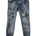 One Teaspoon  Trashed Free Birds Jeans Blue Acid Wash Highly Destroyed Photo 0