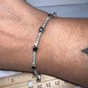 Onyx Diamond and  Sterling Silver Tennis Bracelet with Double Lock Clasp Photo 0