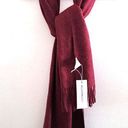 Liz Claiborne  Burgundy Heather Fringed Scarf Shawl NEW Photo 0