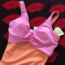 One Piece Vintage Islander Pink Orange  Swimsuit S Photo 1