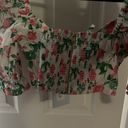 Hill House New  The Isabella Top Pink Roses Poplin Size Medium Photo 6