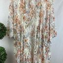 Est. 1946 White Floral Sheer Lace Open Front Kimono Swim Cover Up Robe by  Photo 0