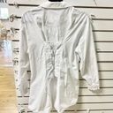 Showpo NWT . Rachana Lace Up Back Longline Shirt Dress White Women's Size US 2 Photo 6