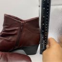 Earth Origins  Mallory Leather Booties 8.5M ankle heel burgundy Photo 6