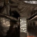 90s Genuine Black Leather Skirt, Size 10 Photo 1