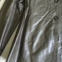 Banana Republic Vintage Leather Jacket Blazer Y2K Brown/Green - Size 4 Photo 6