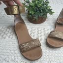 Latigo  | ANTHROPOLOGIE Women’s Tana Floral Embroidered Leather Sandal Gold 10 Photo 3