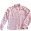 Oscar de la Renta  Knit Vintage Pink Button-Down Blouse Shirt Size 12 Women's Photo 0