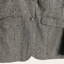 Eddie Bauer  Black Brown Houndstooth Classic Wool Blazer Jacket Size 4P Photo 3