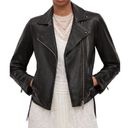 All Saints Dalby Biker Leather Jacket Black Photo 0