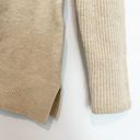 Banana Republic  Merino Wool Blend Mock Neck Ribbed Sweater Beige Tan Size Small Photo 3