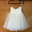 Lulus Instant Perfection White Swiss Dot Mesh Strapless Mini Dress Size Medium Photo 14