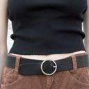 Brandy Melville Round Buckle Black Belt Photo 1