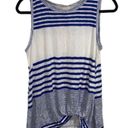 MELLODAY  striped shirt tank top twist knot hem has stretch small‎ nautical NEW Photo 6