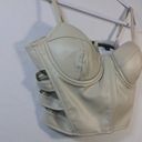 Haute Monde  Faux Leather Crop Top Size M Photo 1