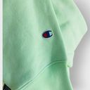 Champion  Cropped Sweatshirt Reverse Weave Crew Mint Green Size Medium Pastel NEW Photo 4