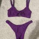 Luli Fama Purple Ocean Scoop Neck cut out top and bottom bathing suit set by -new Photo 3