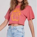 Revice Denim Revice LA Love and Peace Crop Graphic Tee Raw Hem One Size Photo 0