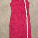 Bisou Bisou  Michele Bohbot Pink Lace Overlay Eyelet Lined Sleeveless Dress 4 Photo 5