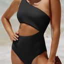 One Piece Yonique Women's  Bathing Suit One Shoulder Swimsuit Cutout Swimwear Monokini Photo 2