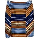 J. McLaughlin  Montecito Pencil Striped Slit Skirt Zip Clasp Close 4 Multi #2627 Photo 0