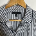 Banana Republic  Collared Pj Striped Blouse Top Button Down Xs Black White Photo 2