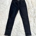 Pistola NWOT  Black Raw Hem Ripped Knee Distressed High Waist Jeans Sz 24/25 Photo 0