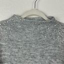 Juicy Couture  Gray Rhinestone Detail Mock Neck Sweater Size XS Photo 2