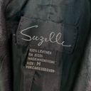 Vtg Suzelle Genuine Leather Embroidered Embossed Oversized Coat Jacket Size M Size M Photo 9