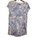 Ralph Lauren Lauren  Floral Pocket Short Sleeve Dress Blue White Medium Photo 0